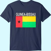 Guinea-Bissau Flag Artistic Design T-Shirt for Men