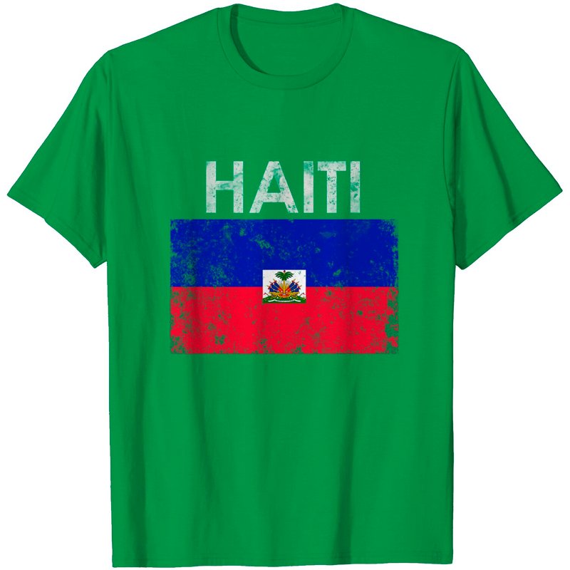 Haiti Haitians Flag Pride T-Shirt for Men