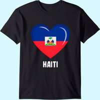 T-shirt Drapeau d'Haiti pour Hommes en Noir — T-shirts pour hommes
