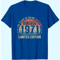 50th Birthday Vintage 1971 Limited Edition T-Shirt for Men — Mens T Shirts