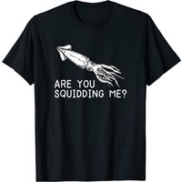 T-Shirt Are You Squidding Me pour hommes en noir — T-shirts pour hommes