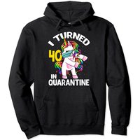 Hoodie à Capuchon Flossing Unicorn pour le 40e Anniversaire en Quarantaine