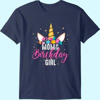 Mom Of The Birthday Girl Unicorn T-Shirt for Men
