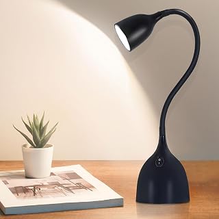 EJIAXIN LED Desk Lamp with Adjustable Gooseneck for Home and Office