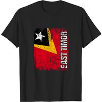East Timor Flag Vintage T-Shirt for Men