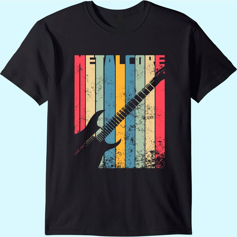 T-Shirt Vintage Metalcore Guitar Rock pour Hommes — T-shirts pour hommes