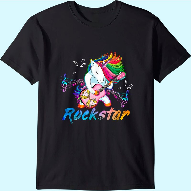 T-Shirt Unicorn Rock Star Guitar pour hommes — T-shirts pour hommes