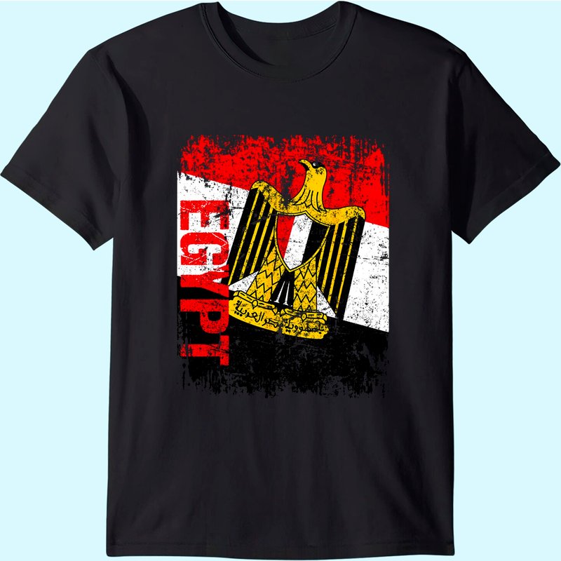 T-shirt Vintage Drapeau Égyptien pour Hommes — T-shirts pour hommes
