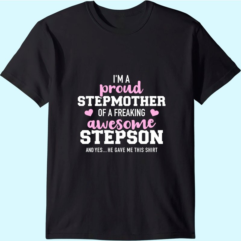 T-shirt Je suis une belle-mère fière d'un beau-fils génial