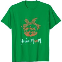 T-shirt Yorkie Mom Imprimé Léopard pour Amateurs de Chiens — T-shirts pour hommes