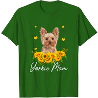 T-shirt Sunflower Yorkie Mom pour hommes