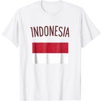 T-Shirt Drapeau Indonésie pour Hommes en Noir