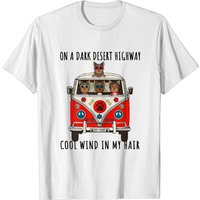 T-shirt avec œuvre d'art Yorkshire Terrier sur autoroute désertique — T-shirts pour hommes