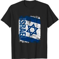 T-Shirt Vintage Distress Drapeau d'Israël pour Hommes — T-shirts pour hommes