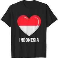 T-Shirt Drapeau Indonésien pour Hommes en Noir — T-shirts pour hommes