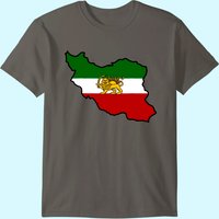 Iran Flag With Lion T-Shirt for Men