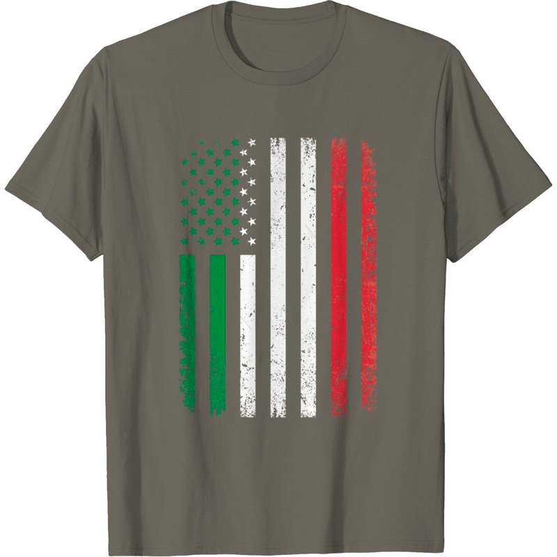 T-Shirt Patriote Drapeau Italie USA pour Hommes — T-shirts pour hommes