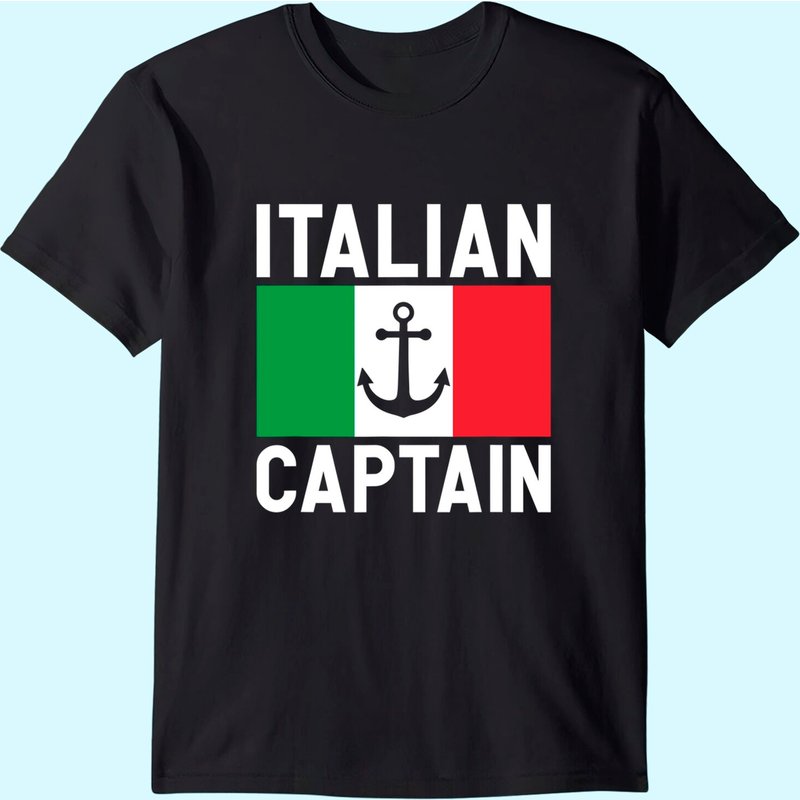 T-Shirt Capitaine Italien Drapeau d'Italie pour Hommes — T-shirts pour hommes