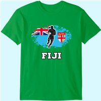 T-shirt Équipe de Rugby Drapeau de Fidji pour Hommes — T-shirts pour hommes