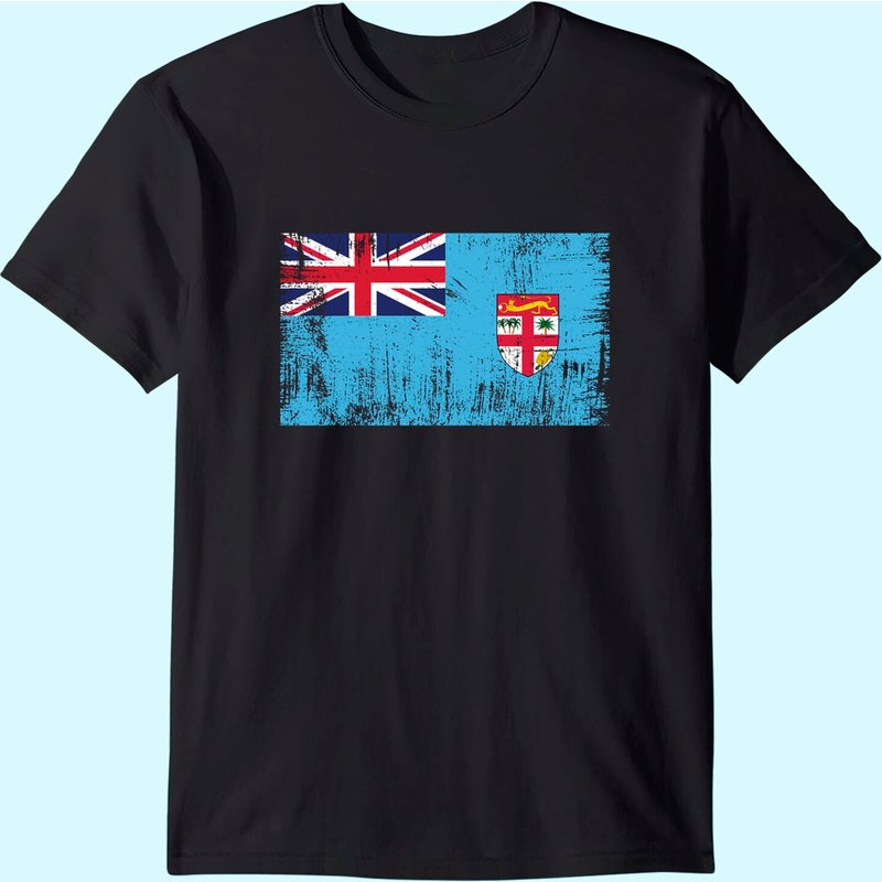 T-shirt de football avec drapeau fidjien pour hommes — T-shirts pour hommes