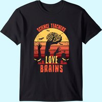 T-shirt d'Halloween pour hommes - Science Teachers Love Brains — T-shirts pour hommes