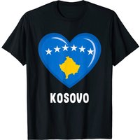T-Shirt Drapeau du Kosovo pour Hommes en Noir
