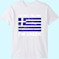 Je Ne Crie Pas, Je Suis Grec T-shirt | T-shirt Drapeau de la Grèce — T-shirts pour hommes