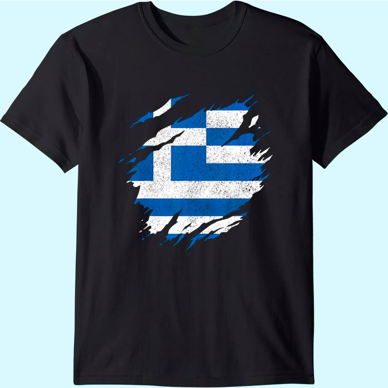 T-shirt Vintage Drapeau de la Grèce Fierté Grecque pour Hommes — T-shirts pour hommes