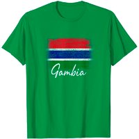 T-shirt I Love Gambia avec drapeau du Gambia pour hommes — T-shirts pour hommes