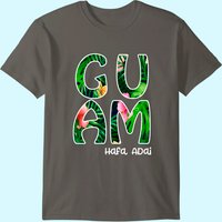 T-shirt Guam Flowers Hafa Adai pour hommes en noir — T-shirts pour hommes