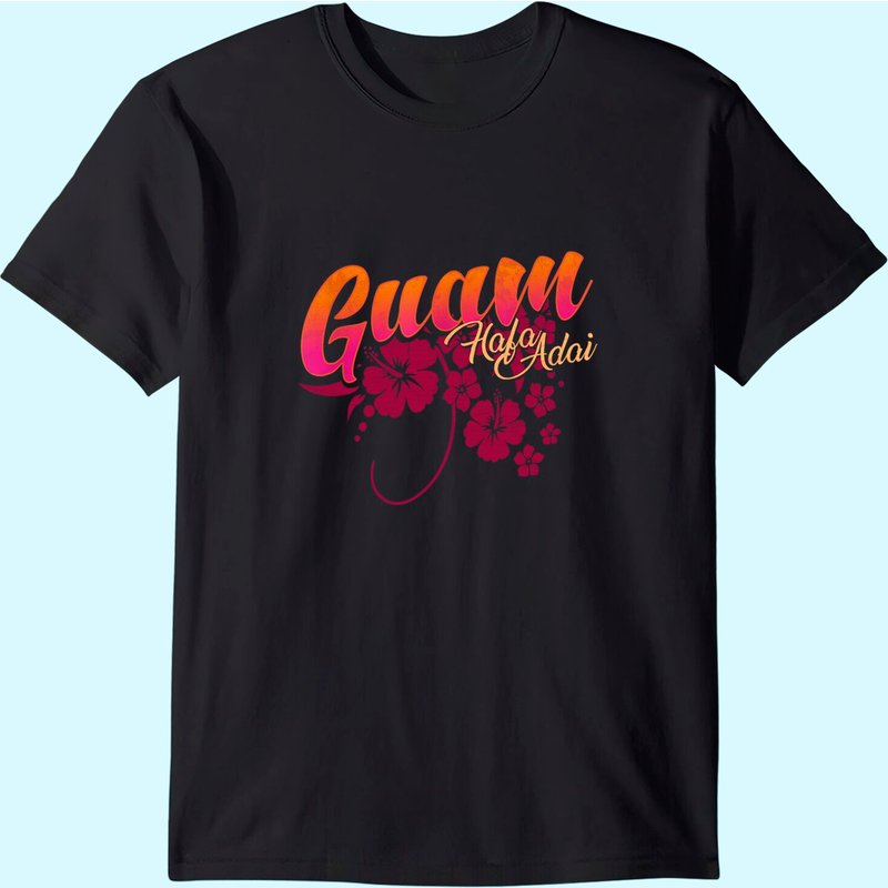 T-shirt Hafa Adai Hibiscus Guam Flower Chamorro pour hommes — T-shirts pour hommes