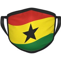 Ghana Flag Face Mask for Adults - Unisex and Washable
