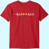 T-shirt pour hommes Ghana Heartbeat Pulse Drapeau du Ghana — T-shirts pour hommes