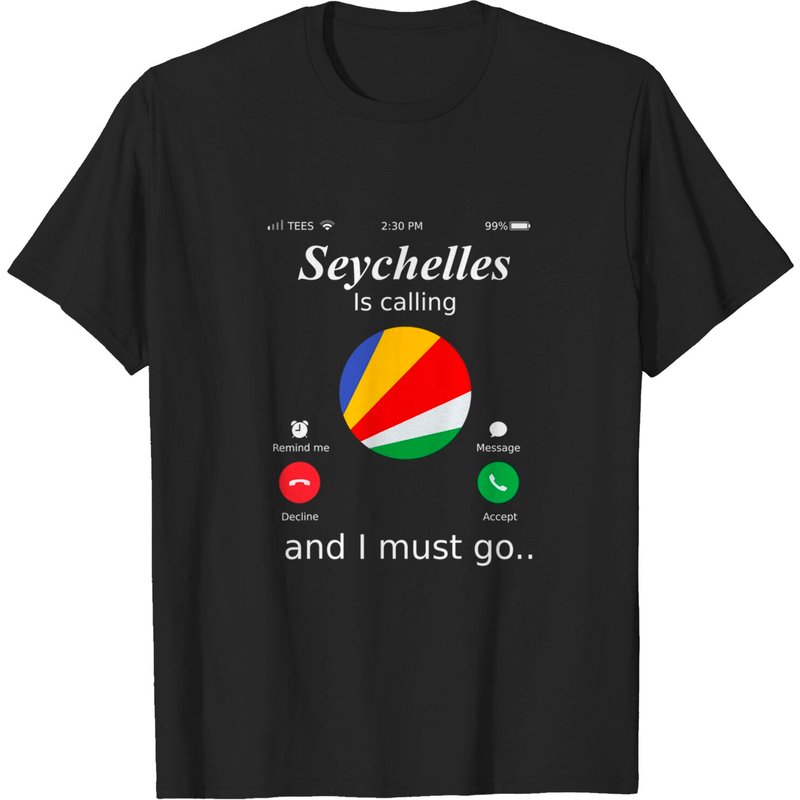 T-Shirt Drapeau Seychelles Is Calling and I Must Go pour Hommes — T-shirts pour hommes