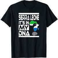 Sierra Leone C'est Dans Mon ADN Drapeau Carte de l'Afrique T-Shirt avec Poing Levé — T-shirts pour hommes