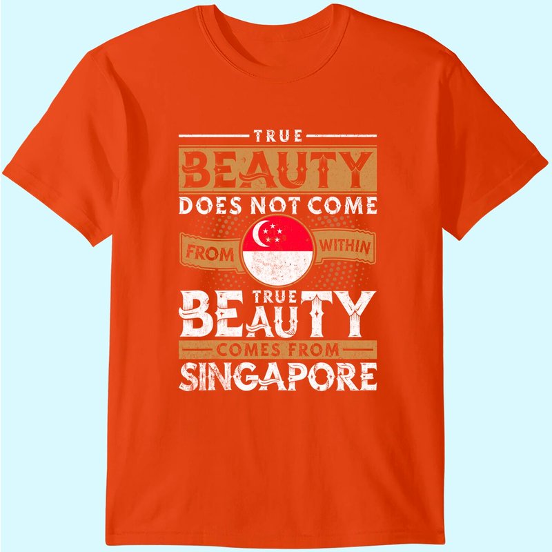 T-shirt Noir pour Hommes Singaporean