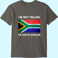 Je Ne Crie Pas, Je Suis Sud-Africain T-Shirt | Drapeau d'Afrique du Sud — T-shirts pour hommes