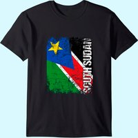 T-shirt Vintage Distress Drapeau du Soudan du Sud pour Hommes — T-shirts pour hommes