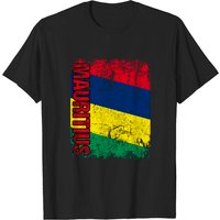 Mauritius Flag Vintage T-Shirt for Men