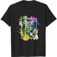T-shirt Fierté Suédoise Art de Mots Flowers Of Sweden pour Hommes — T-shirts pour hommes