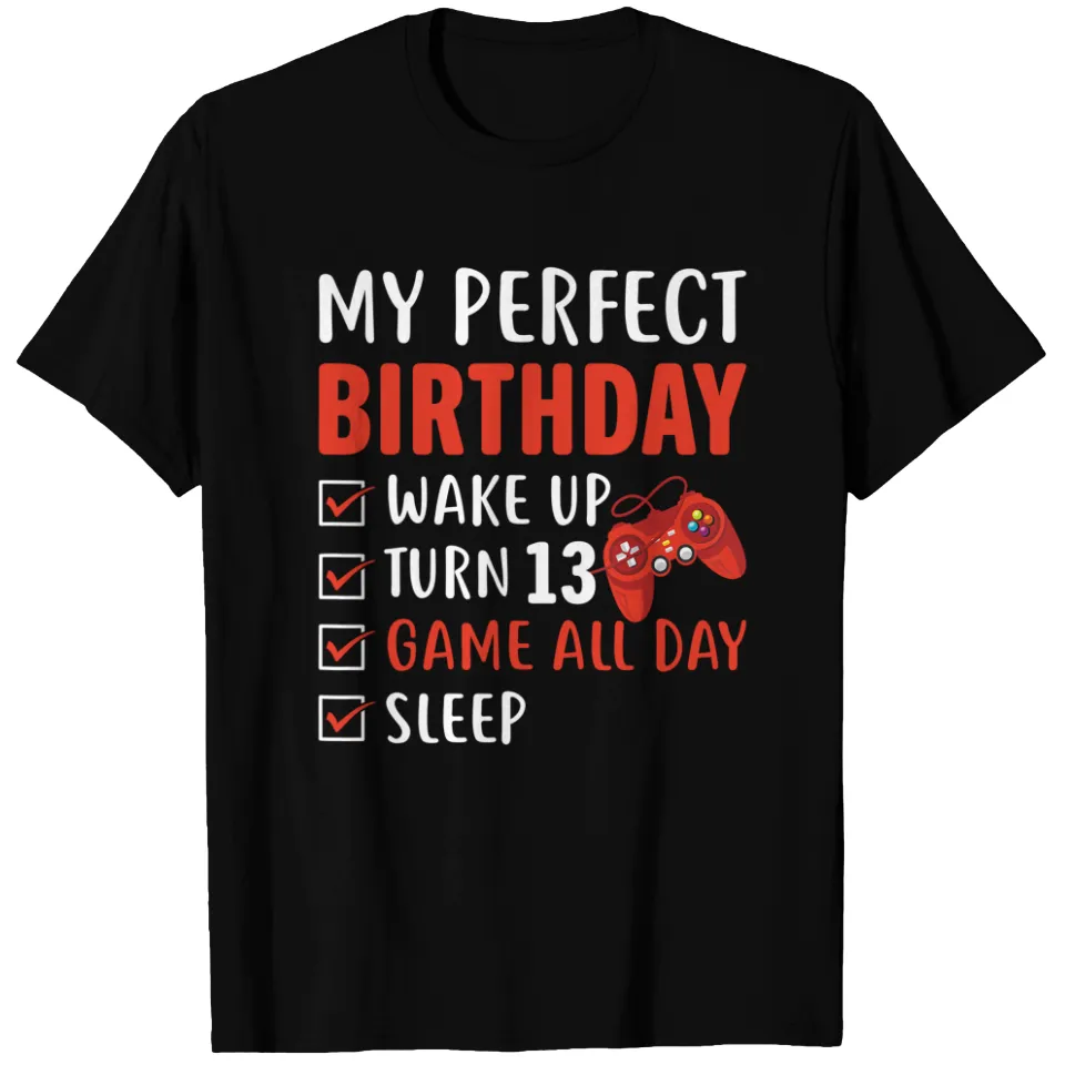 T-shirt de jeu d'anniversaire 13 ans pour hommes - Noir lourd — T-shirts pour hommes