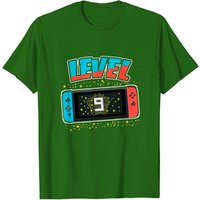 T-Shirt d'anniversaire Niveau 9 pour garçons de 9 ans - Jeux vidéo