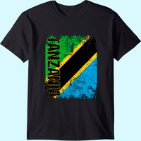 T-shirt Vintage Délavé Drapeau de la Tanzanie pour Hommes — T-shirts pour hommes