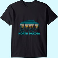 T-Shirt Vintage Bison du Dakota du Nord pour Hommes
