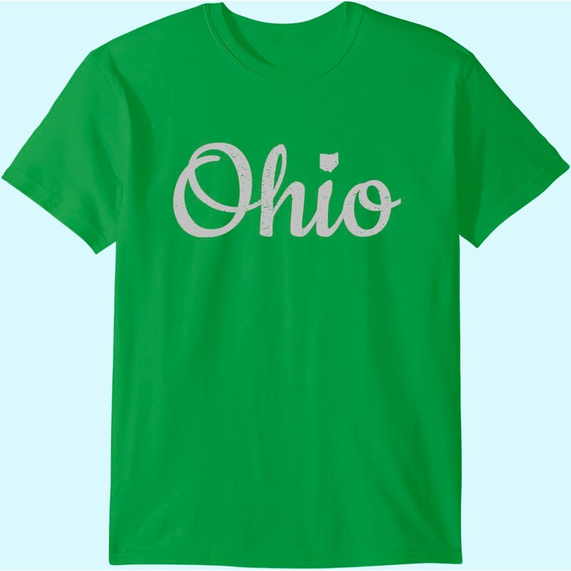 T-Shirt pour hommes avec design textuel usé de la fierté de l'État de l'Ohio — T-shirts pour hommes