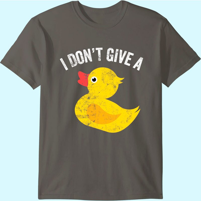 T-shirt pour hommes I Don't Give A Duck au look vintage usé — T-shirts pour hommes
