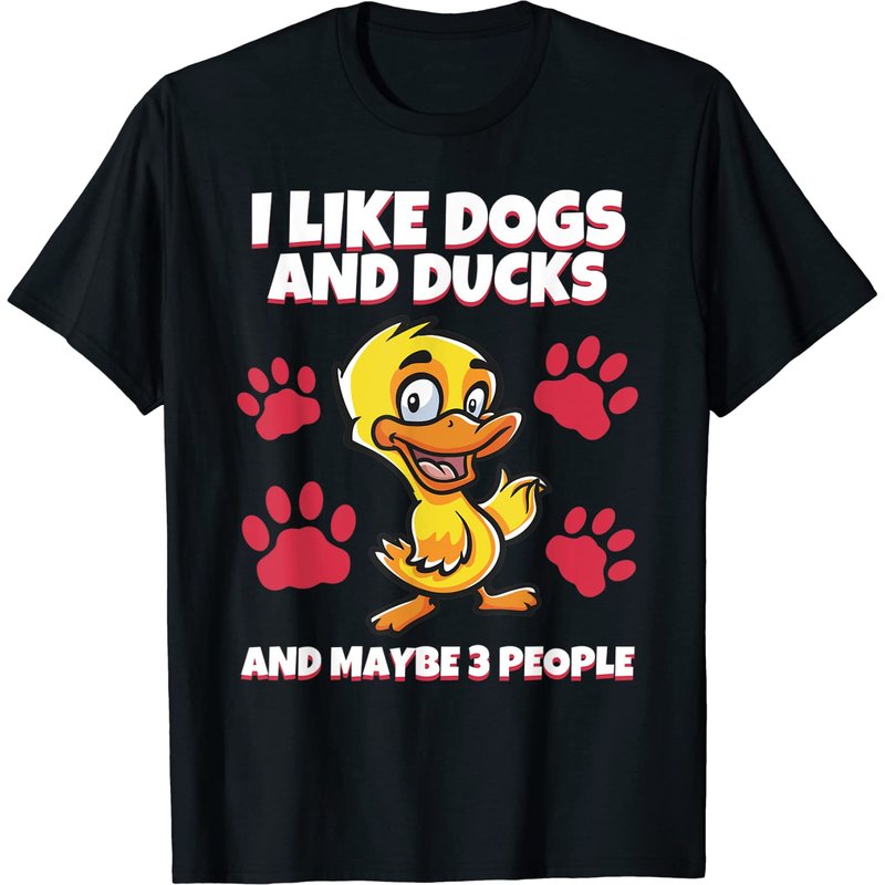 T-shirt Amusant Chien et Canard pour Hommes — T-shirts pour hommes