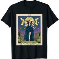 Hecate Triple Moon Goddess Hekate Wheel Witch Tarot Card T-Shirt