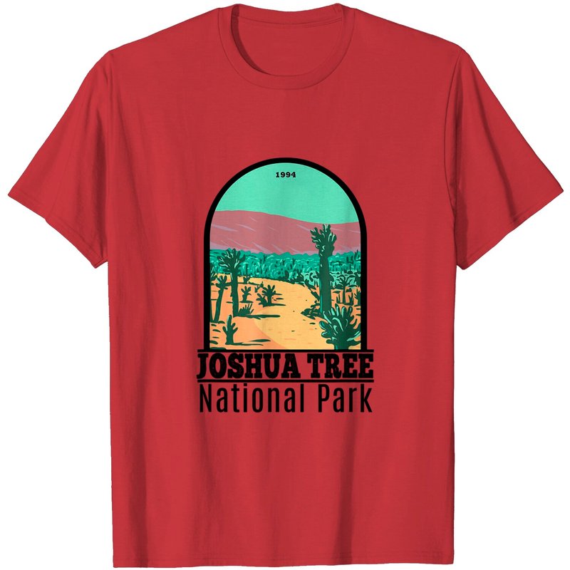 Joshua Tree National Park Cholla Cactus Garden Vintage T-Shirt
