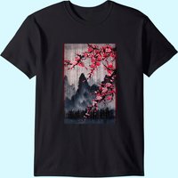 T-shirt Vintage Cerisier en Fleurs Art Graphique Japonais pour Hommes — T-shirts pour hommes